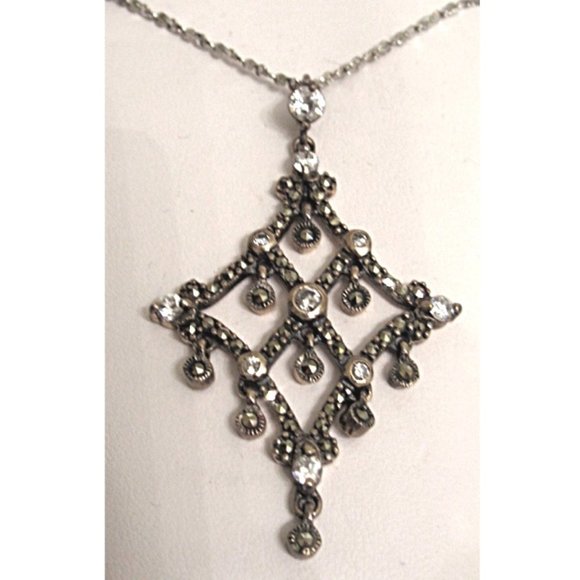Silver Crystal & Marcasite 